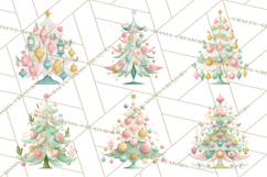 Vintage Christmas Tree PNG, Mid Century Holiday Clipart Product Image 9