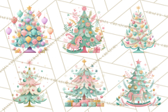 Vintage Christmas Tree PNG, Mid Century Holiday Clipart Product Image 8