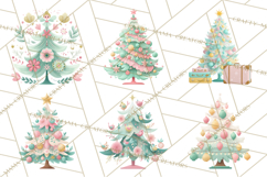 Vintage Christmas Tree PNG, Mid Century Holiday Clipart Product Image 5