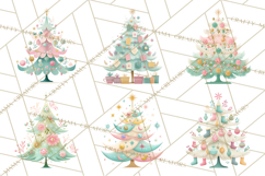 Vintage Christmas Tree PNG, Mid Century Holiday Clipart Product Image 7