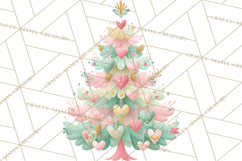Vintage Christmas Tree PNG, Mid Century Holiday Clipart Product Image 4