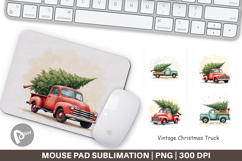 Vintage Christmas Truck Mouse Pad Product Image 1