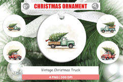 Vintage Christmas Truck Ornament Product Image 1