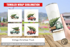 Vintage Christmas Truck Tumbler Product Image 1