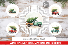 Vintage Christmas Truck Wind Spinner Product Image 1