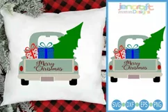 Christmas svg Tree in vintage truck svg cut file Product Image 1