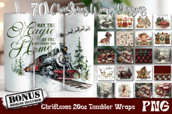 Vintage trendy Christmas Tumbler Wraps png designs being used as Christmas Tumbler print