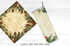 Vintage Christmas Digital Paper Bundle, Christmas Background Product Image 5