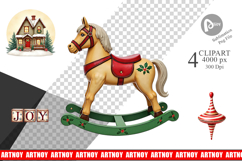 Christmas Wooden Toys Clipart Product Image 1