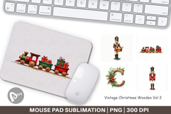Christmas Wooden Toys Mouse Pad Product Image 1