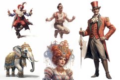 Vintage Carnival Clipart Bundle, Carnival Png, Set of 10 Png Product Image 5
