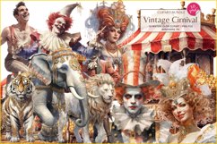 Vintage Carnival Clipart Bundle, Carnival Png, Set of 10 Png Product Image 1