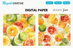 Vintage Citrus Digital Paper Product Image 1