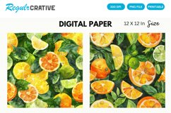 Vintage Citrus Digital Paper Product Image 1
