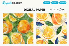Vintage Citrus Digital Paper Product Image 1