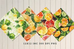 Vintage Citrus Digital Paper Bundle Product Image 3