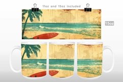 Vintage Coastline Mug Wrap PNG