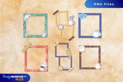 Scrapbooking Vintage Coffee and Bread Frames Set Product Image 1