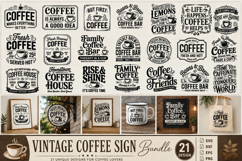 Vintage Coffee Sign SVG Bundle Product Image 1