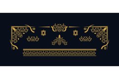 Vintage collection element floral ornament design isolated Product Image 1