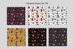 Vintage Colorful Spiritual and Celestial Magic Digital Paper