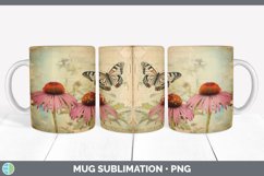 GorgeousDecoupage Coneflowers Mug Wrap design.