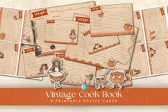 Vintage Cook Book Printable Recipe Cards Product Image 1