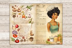 Vintage Cookbook Collage Sheet, Retro Junk Journal Paper, GlamArtZhanna, Baking Junk Journal Pages, Recipe Book Page, Kitchen Junk Journal Kit, Printable Junk Journal Pages, Cooking Journaling Pages, African American Journal Card, Book Diary Paper