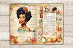 Vintage Cookbook Collage Sheet, Retro Junk Journal Paper, GlamArtZhanna, Baking Junk Journal Pages, Recipe Book Page, Kitchen Junk Journal Kit, Printable Junk Journal Pages, Cooking Journaling Pages, African American Journal Card, Book Diary Paper