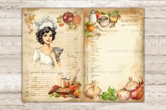 Vintage Cookbook Junk Journal Page, Food Junk Journal Paper, GlamArtZhanna, Cooking Journal Card, Housewife Digital Art, Recipe Ephemera, Woman Journal Card, Recipe Book Junk Journal Paper, Retro Collage Sheet, Baking Scrapbook Kit