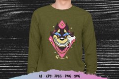 Vintage Cool Cat and Fish Bone Sticker Product Image 1