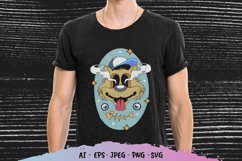 Vintage Cool Cat and Fish Bone Sticker Product Image 1