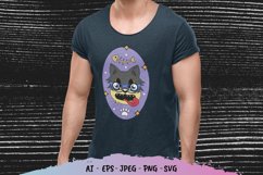 Vintage Cool Cat and Fish Bone Sticker Product Image 1