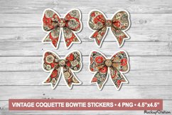 Vintage Coquette Stickers Sheet | Luxury Printable Clipart Product Image 1