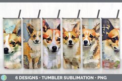 Bundle of six Decoupage Corgis Tumbler designs.