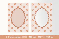 Vintage Cottagecore Floral Photo Frame PNG Product Image 2