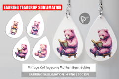 Cottagecore Bear Baking Earring Product Image 1