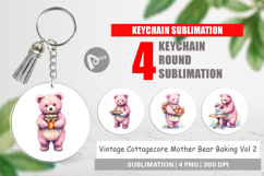 Cottagecore Bear Baking Keychain Product Image 1