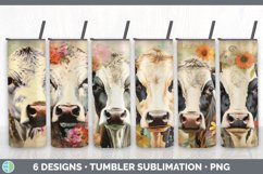 Bundle of six Decoupage Cows Tumbler designs.
