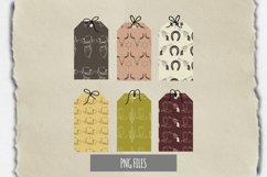 Vintage Cowboy Stuff Patterned Shaped Tag Product Image 1
