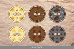 Vintage Cowboy Stuff Pattern Buttons Product Image 1