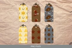 Vintage Cowboy Stuff Patterned Shaped Tags Product Image 1