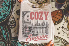 Vintage Cozy Season Christmas Design PNG, Cozy Season PNG Product Image 2