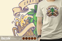 Vintage Craft Beer with Wooden Glasses and banner Product Image 1