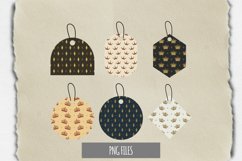Vintage Crown Seamless Pattern Shaped Tag Product Image 1