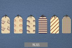 Vintage Crown Seamless Pattern Shaped Tag Product Image 1