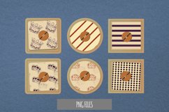 Vintage Crown Seamless Pattern Button Product Image 1