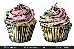 Vintage Cupcake Exquisite Clipart Product Image 1