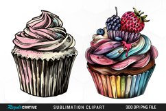 Vintage Cupcake Exquisite Clipart Product Image 1