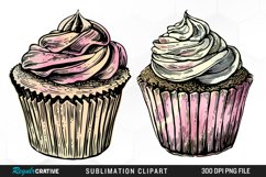 Vintage Cupcake Exquisite Clipart Product Image 1